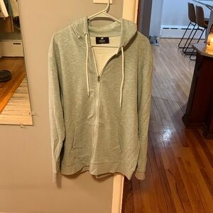 H&M Men's Mint Green Zip-Up Sweater